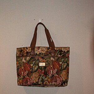 Vintage Hampshire Large Tapestry Tote/weekend Bag